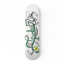 Lucky No. 7 Clear Custom Skate Board