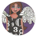 LUCKY NUMBERS ANGEL - a blessed sticker by folkartblonde LUCKY NUMBERS ANGEL - a blessed sticker
