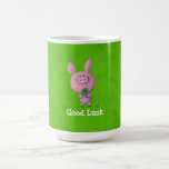 Lucky pig -custom text- coffee mugs
