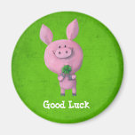 Lucky pig -custom text- fridge magnet