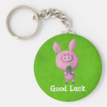 Lucky pig -custom text- keychains