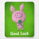 Lucky pig -custom text- mousepads