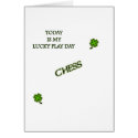 Lucky Play Chess Greeting Cards