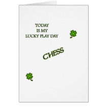 Lucky Play Chess Greeting Cards
