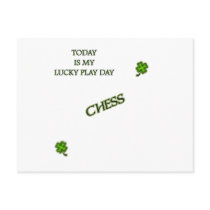 Lucky Play Chess Post Card
