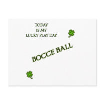Lucky Play Day Bocce Ball Post Cards