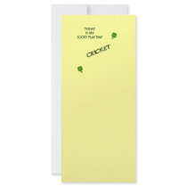 Lucky Play Day Cricket rack cards