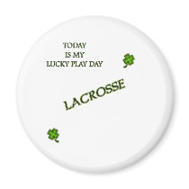 Lucky Play Day Lacrosse Fridge Magnets