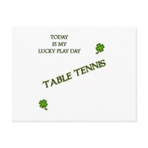 Lucky Play Ping Pong Post Card
