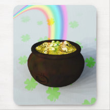 Lucky Pot of Gold Mousepad