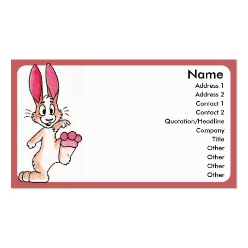Lucky Rabbit Business Card (front side)