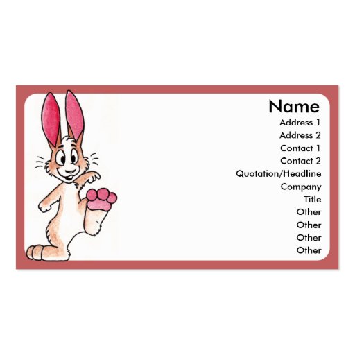 409+ Cartoon Bunny Business Cards and Cartoon Bunny Business Card