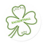 Lucky Racquetball Round Sticker