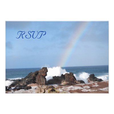 Lucky Rainbow Wedding RSVP Cards Custom Announcements