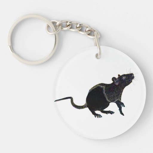 Lucky Rat Charm keychain 2015 Zazzle