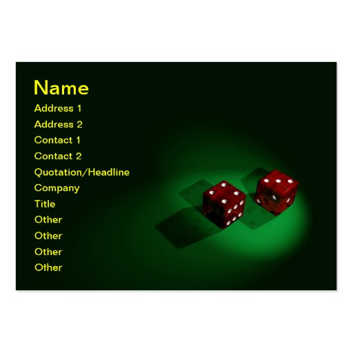Lucky Red Dice Business Card