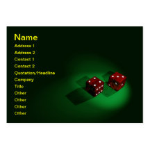 Lucky Red Dice Business Card