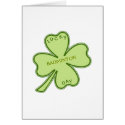 Lucky Shamrock Badminton Card
