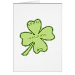 Lucky Shamrock Badminton Card