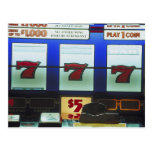 Lucky Slot Machine Winner Postcards