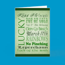 Lucky St. Patrick's Day Card cards