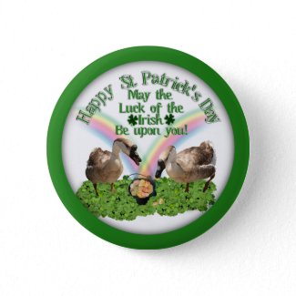 Lucky St. Patrick's Day Geese button