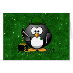 Lucky St Patrick's Day Penguin Greeting Cards