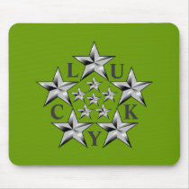 LUCKY STARS MOUSEPAD by bornlucky LUCKY STARS MOUSEPAD