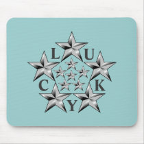 LUCKY STARS MOUSEPAD by bornlucky LUCKY STARS MOUSEPAD