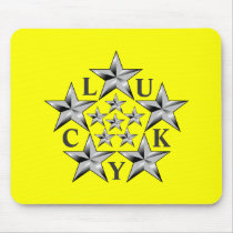 LUCKY STARS MOUSEPAD by bornlucky LUCKY STARS MOUSEPAD
