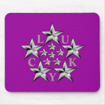 LUCKY STARS MOUSEPAD by bornlucky LUCKY STARS MOUSEPAD
