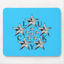 LUCKY STARS MOUSEPAD by bornlucky LUCKY STARS MOUSEPAD