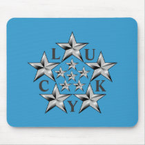 LUCKY STARS MOUSEPAD by bornlucky LUCKY STARS MOUSEPAD
