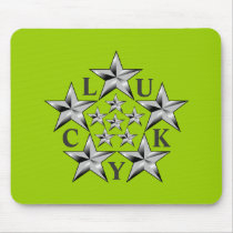LUCKY STARS MOUSEPAD by bornlucky LUCKY STARS MOUSEPAD