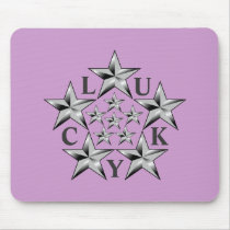 LUCKY STARS MOUSEPAD by bornlucky LUCKY STARS MOUSEPAD