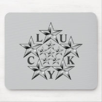 LUCKY STARS MOUSEPAD by bornlucky LUCKY STARS MOUSEPAD