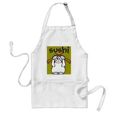 Lucky Sushi Cat Apron by samack