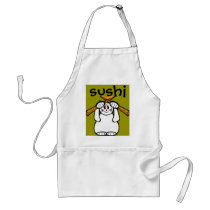 Lucky Sushi Cat aprons by samack Lucky Sushi Cat aprons
