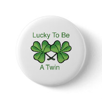 Lucky To Be A Twin buttons by Scrappintwins Lucky To Be A Twin buttons