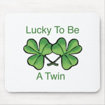 Lucky To Be A Twin Mouse Mat