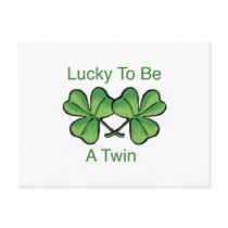 Lucky To Be A Twin Postcards