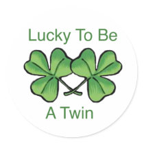 Lucky To Be A Twin stickers by Scrappintwins Lucky To Be A Twin stickers