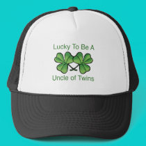 Lucky To Be A Uncle Of Twins hats