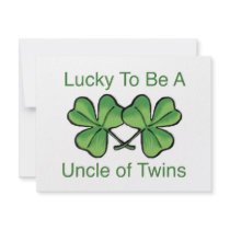 Lucky To Be A Uncle Of Twins invitations by Scrappintwins Lucky To Be A Uncle Of Twins invitations