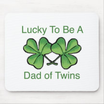 Lucky To Be Twin Dad Mouse Pad