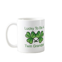 Lucky To Be Twin Grandpa mugs