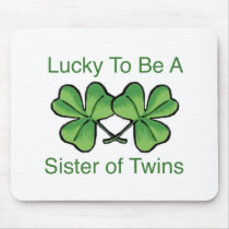 Lucky To Be Twin Sister mousepads by Scrappintwins Lucky To Be Twin Sister mousepads