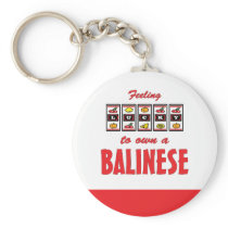 Lucky to Own a Balinese Fun Cat Design Keychain