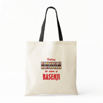 Lucky to Own a Basenji Fun Dog Design Tote Bag