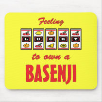 Lucky to Own a Basenji Fun Dog Design Mousepad